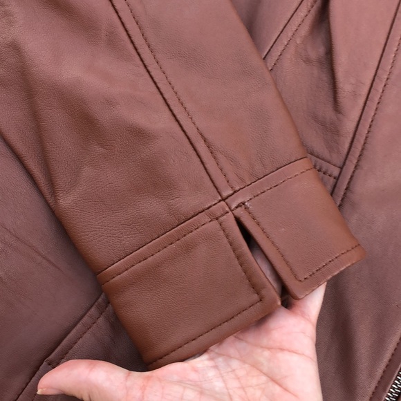 NWOT! - D & CO. 100% Genuine Lamb Leather Moto Jacket - Picture 9 of 11